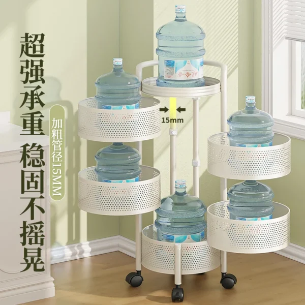 Kitchen vegetable basket rotating rack multi-functional storage rack multi-layer vegetable rack for vegetables and fruits - Image 4