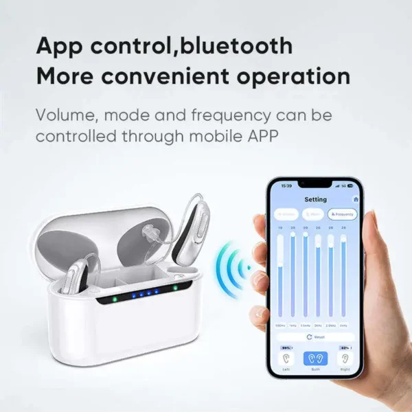NEW 2025 Self-Fitting OTC Hearing Aids deafness Bluetooth Hearing Aid Invisible Fit Noise Support Mild to Moderate Hearing Loss - Image 2