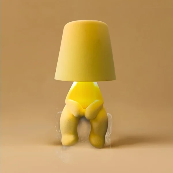 LED decorative ambiance thinker fabric plush villain table lamp ins style bedroom bedside desk bar USB rechargeable table lamps - Image 4