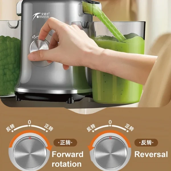 150W Electric Slow Juicer Auto Large Caliber Original Juicer Orange Celery Juicer Residue Juice Separation Fruit Juicer 800ml - Image 4