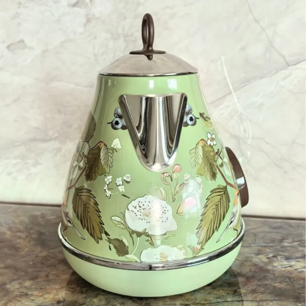 1.7L Retro Green Paint Decal Electrc Kettle Boiling Water with Thermometer Automatic Power Off 304 stainless Steel Teapot 1850W - Image 4