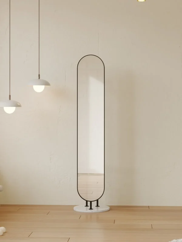 Original design full-length mirror floor mirror rotating household simple clothes rack one luxury fitting mirror. - Image 4
