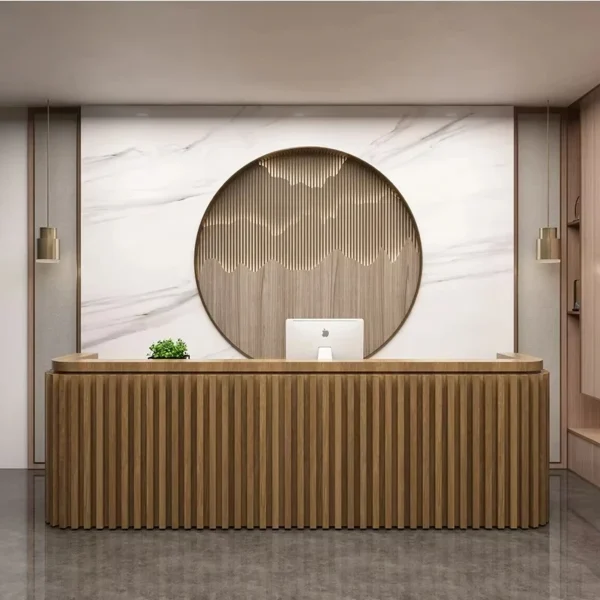 Luxury Salon Reception Desk Office Check Out Spa Information Nail Simple Reception Desk Modern Bancone Reception Bar Furniture - Image 4