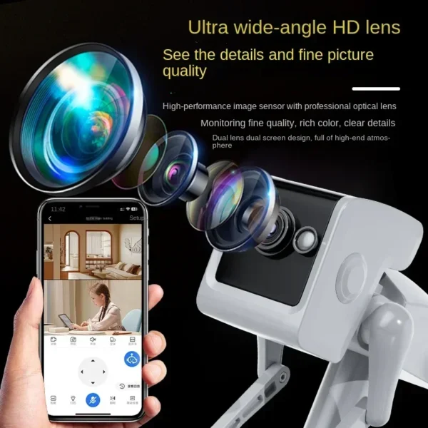 WIFI Robot Camera 1080P Motion Detection 2 Way Talk Rotatable Angle Digital Zoom Type C HD Night Vision Indoor Security - Image 6
