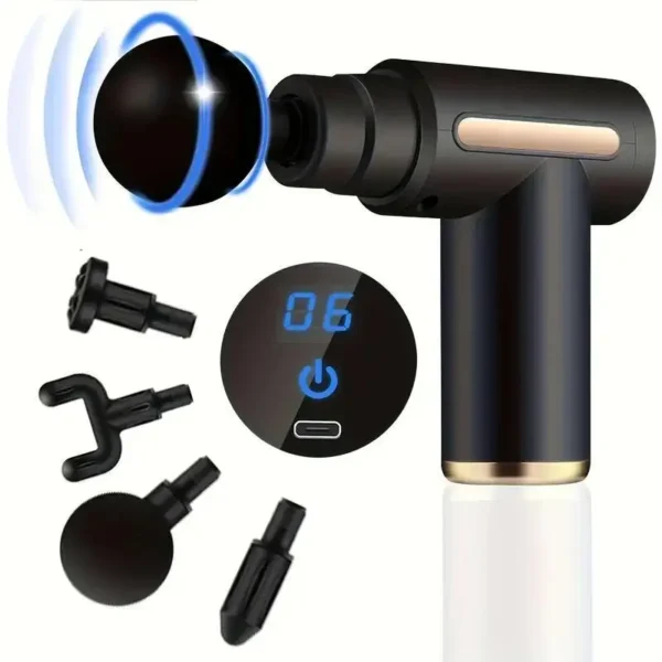 Portable Fascia Gun Vibration Massage Gun For Body Neck Back Deep Muscle Relaxation Fitness Slimming One Head - Image 6