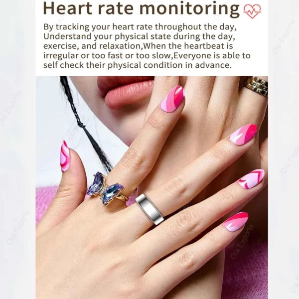 2025 New For Xiaomi Smart Ring Men Women, Heart Rate and Blood Oxygen Monitor Smartring IP68 & 5ATM Waterproof, Multi-sport Mode - Image 6