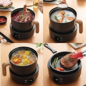 110V/220V Multi-function Pot Travel Split Electric Cooking Pot Non-stick Fry Pan Hot Pot Reservation Electric Cooker Keep Warm