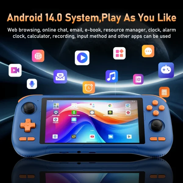 KINHANK K56 Handheld Game Console 5.5'' Touch Screen 50 Emulators for PS1/PSP/DC/SS Android 14 5000mAh WIFI5 Retro Game Player - Image 5