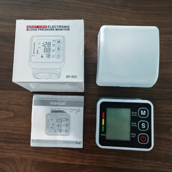 Automatic Digital Blood Pressure Heart Monitor Tensiometer Wrist Cuff Manometer Sphygmomanometer BP Pulse Rate Meter Machine - Image 2