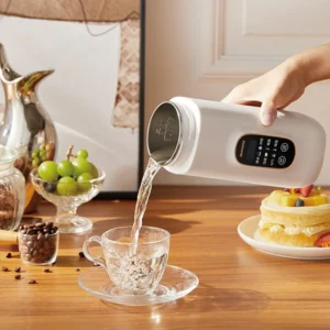 650ml Electric Kettle Portable Travel Boiled Water Pot Heating Cup Office Temperature Control Teapot Auto Keep Warm Cup 400W
