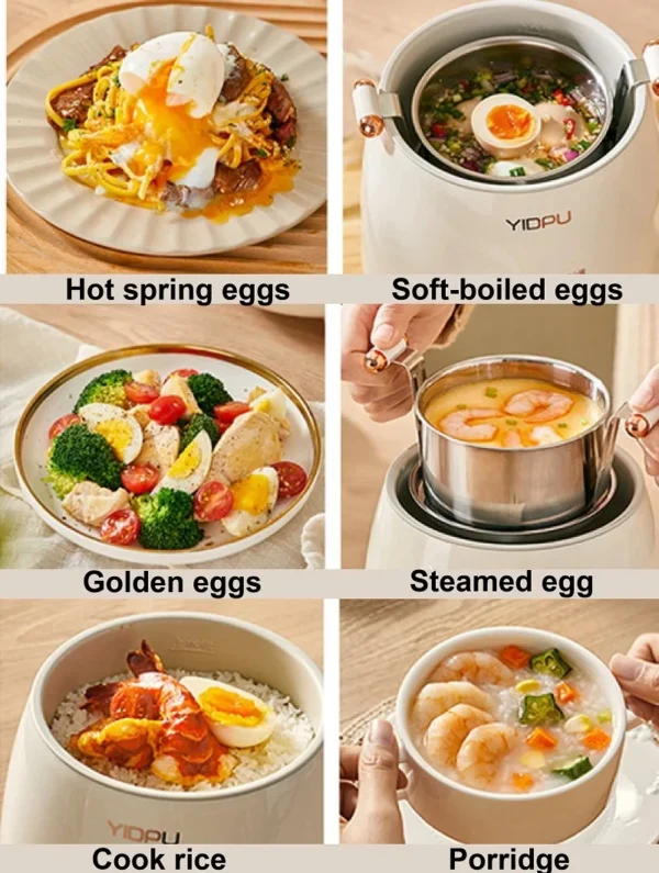 220V Smart Egg Cooker Home Multi-function Breakfast Machine 12h Reservation Electric Steamer Kitchen Food Heater Auto Power Off - Image 2