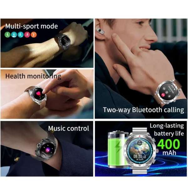 2024 New Smart Watch TWS 2-in-1 Bluetooth Earphones HIFI 9D Sound Quality Bluetooth Call For Men and Women Sports Smartwatches - Image 3