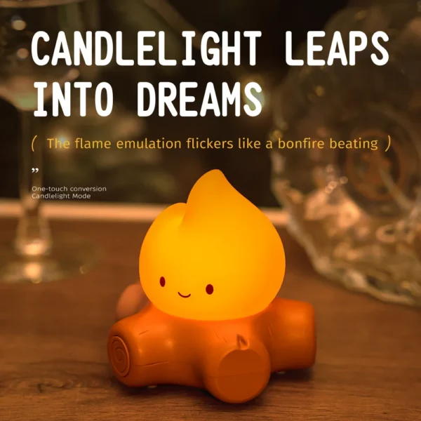 Rechargeable Cute Night Light Led Candles Table Lamp USB Minimalist Desk Bedroom Bar Room Decoration Atmosphere Mood Light - Image 2