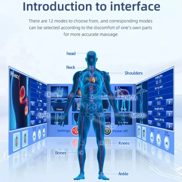 8 Bar Pneumatic Muscle Physiotherapy Shock Waves For Man ED Relaxation Treatment Shockwave Therapy Machine For Back Pain Relief - Image 5