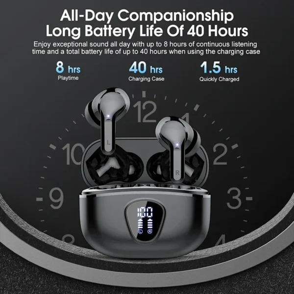 New Wireless Earbuds HiFi Stereo Headphones BT5.3 with ENC Noise Cancelling 48H LED Display Ear Buds IP7 Waterproof Earphones - Image 3
