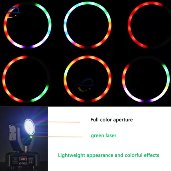Super Mini Moving Head Pattern Beam Light with Aperture and Remote Control DMX512 DJ Disco Christmas Birthday Party Effect Light - Image 6
