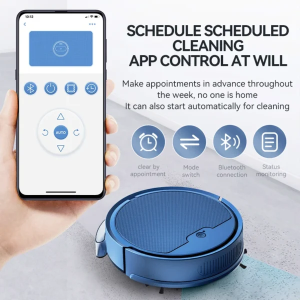 3000Mah Vacuum Cleaner APP Remote Automatic Control Sweeping Robot With Water Tank Sweep and Wet Mopping Vacuum Cleaning Mute - Image 5