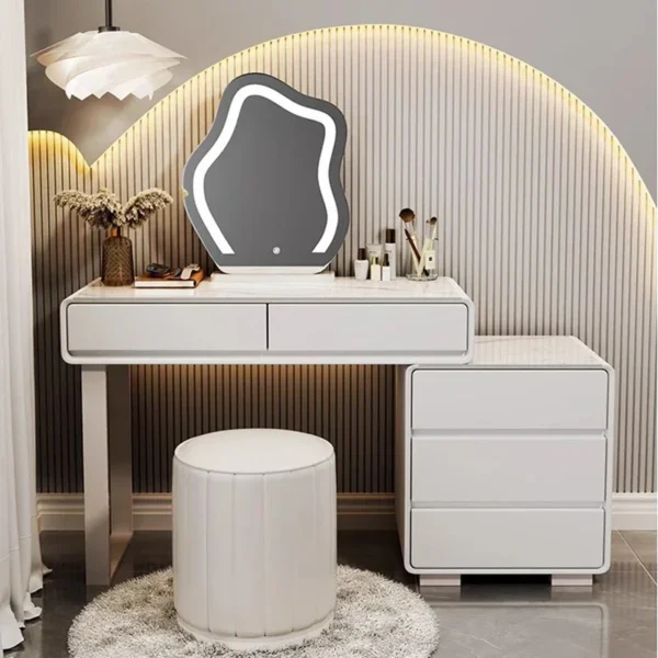 Mobile Makeup Dressing Table Study White Living Room Luxury Bedroom High End Tocador beauty Furniture - Image 4