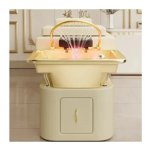 New luxury salon head spa bed golden beauty salon special Thai massage shampoo bed-2025 - Image 5