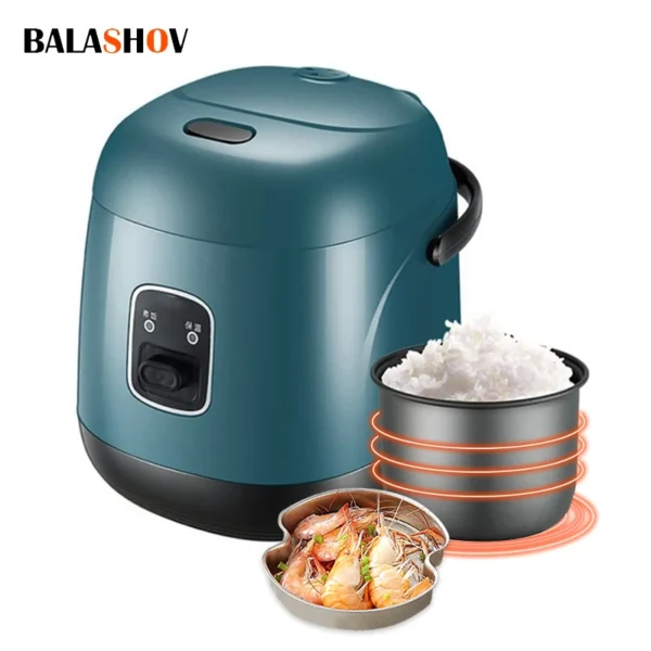 1.2L Mini Rice Cooker Multi-function Electric Rice Cooker Non-Stick Kitchen Household Small Cooking Machine Make Porridge Soup