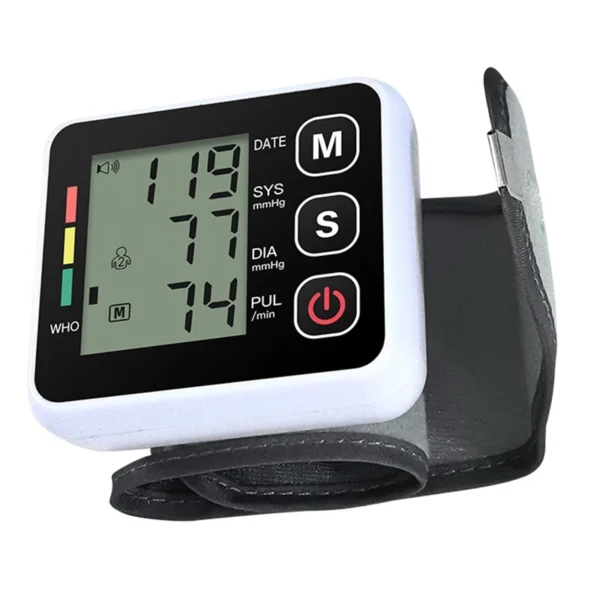 Automatic Digital Blood Pressure Heart Monitor Tensiometer Wrist Cuff Manometer Sphygmomanometer BP Pulse Rate Meter Machine - Image 3