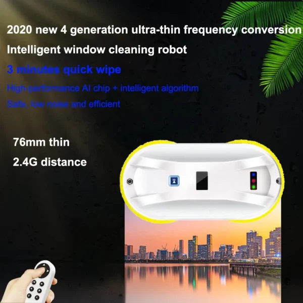 High Quality Automatic Intelligent Electric Smart Window Cleaning Robot Glass Vacuum Cleaner Household Use AU EU RU with Remote - Image 4