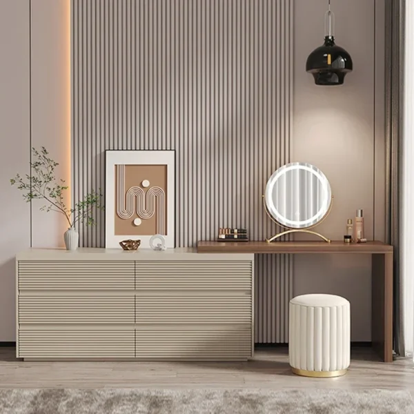 Storage Dressing Table Modern Bedroom Vanity Drawers Cabinets Designer Desk Table Console Meubles elegant - Image 5