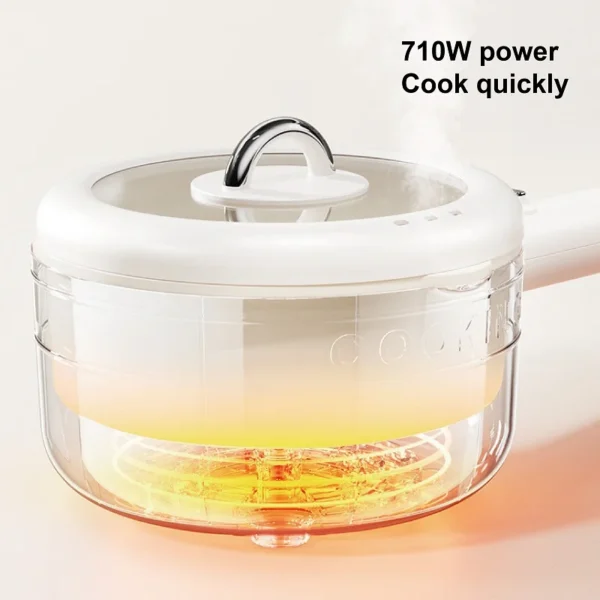 2L Large Capacity Hot Pot Home Electric Cooking Pot Non-stick Frying Pan With Steamer Multi-functional Pot Baby Food Pot 220V - Image 5