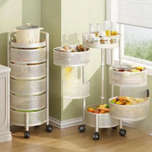 Kitchen vegetable basket rotating rack multi-functional storage rack multi-layer vegetable rack for vegetables and fruits