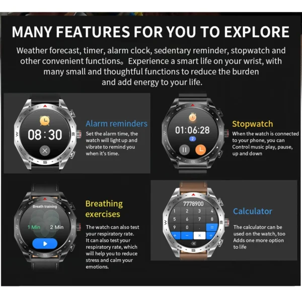 2024 New Smart Watch TWS 2-in-1 Bluetooth Earphones HIFI 9D Sound Quality Bluetooth Call For Men and Women Sports Smartwatches - Image 6