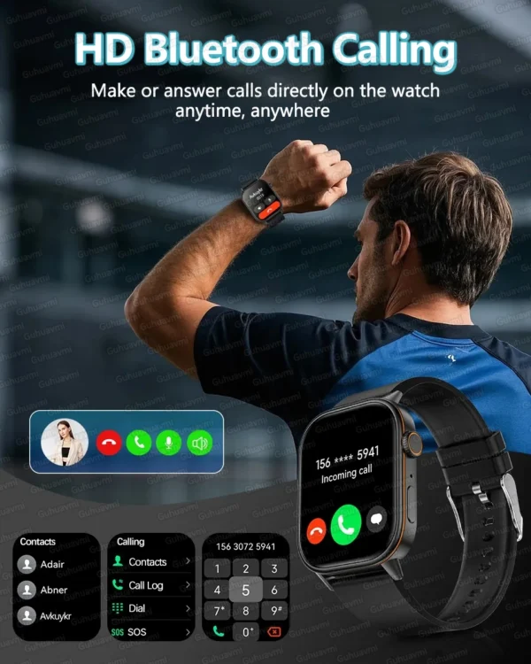 2025 For Xiaomi Original Built-in Dual-band GPS Men Smartwatches BT Call IP68 Waterproo Fitness Military Sport Smart Bracelets - Image 4