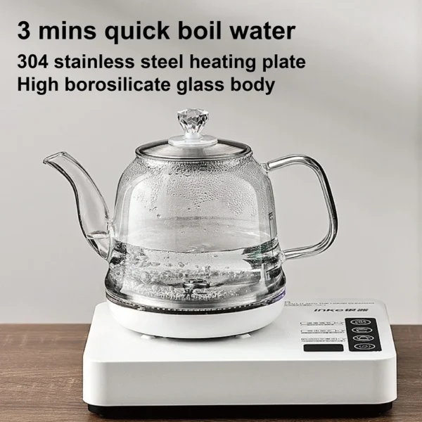1350W Smart Bottom Out Water Electric Kettle 1000ml Home Temperature Control Glass Tea Brewing Machine Automatic Keep Warm 220V - Image 4