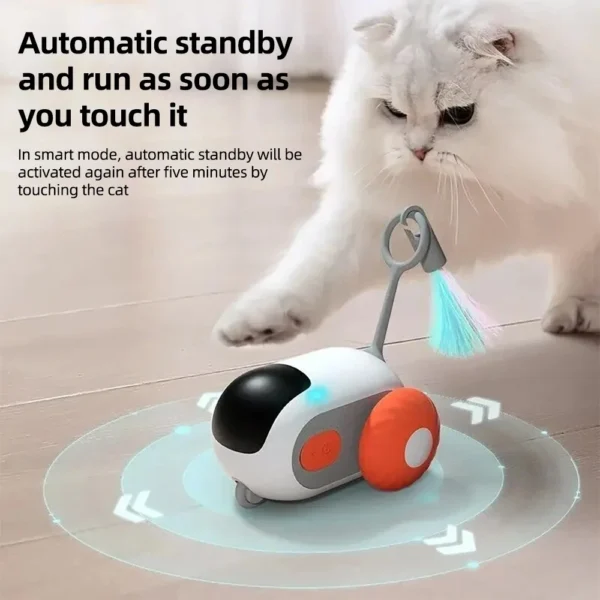 Remote Control Cat Toy Smart Car Interactive Cat Toy Self Play Automatic Moving Cat Toy for Cats Boredom Busters Fun Cat Toy - Image 4