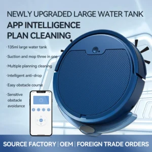 3000Mah Vacuum Cleaner APP Remote Automatic Control Sweeping Robot With Water Tank Sweep and Wet Mopping Vacuum Cleaning Mute