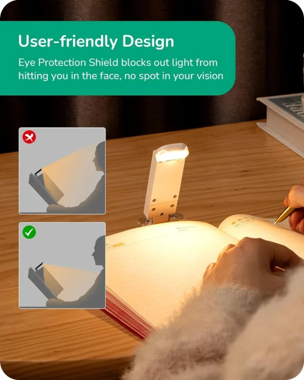Book Light LED USB Rechargeable Reading Light Eye Protection Night Light Portable Clip Desk Light Bookmark Read Light - Image 5