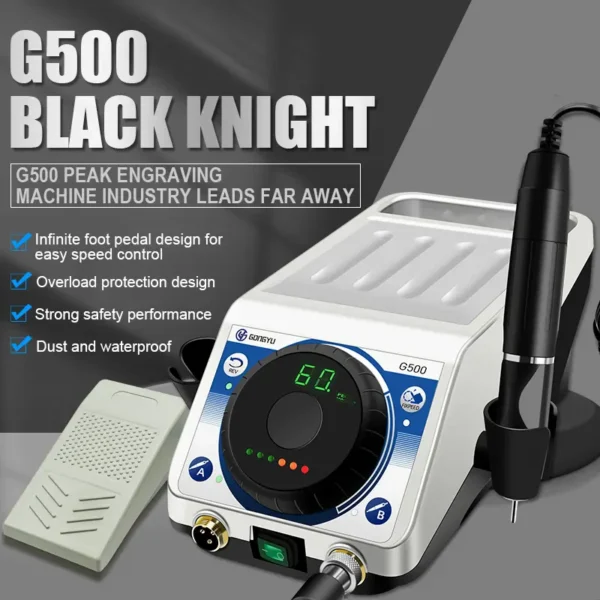 2027 AT-CM-047 with A23 nail dust collector vacuum for nail salon dental micro motor - Image 2