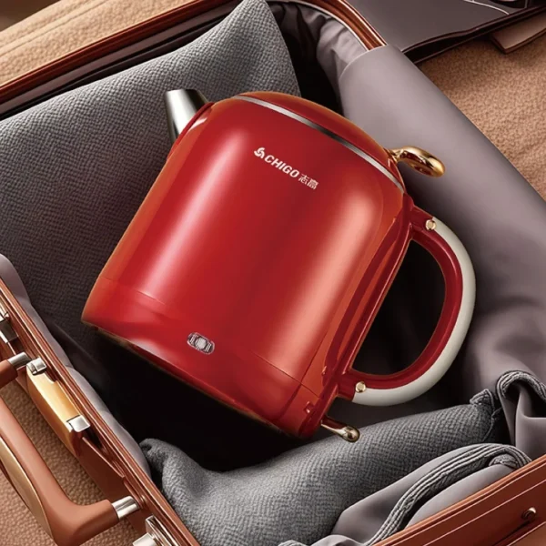 1000ml Electric Kettle Mini Portable 304 Stainless Steel Quick Boiling Kettle Teapot Thermos Kettle Automatic Power-Off 1355W - Image 3
