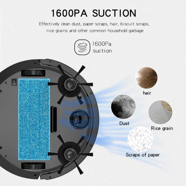 Smart Sweeping Robot Vacuum Cleaner APP Control Sweep and Wet Mopping Home Vacuum Cleaner Mute Pet Hair For Home Appliance - Image 4