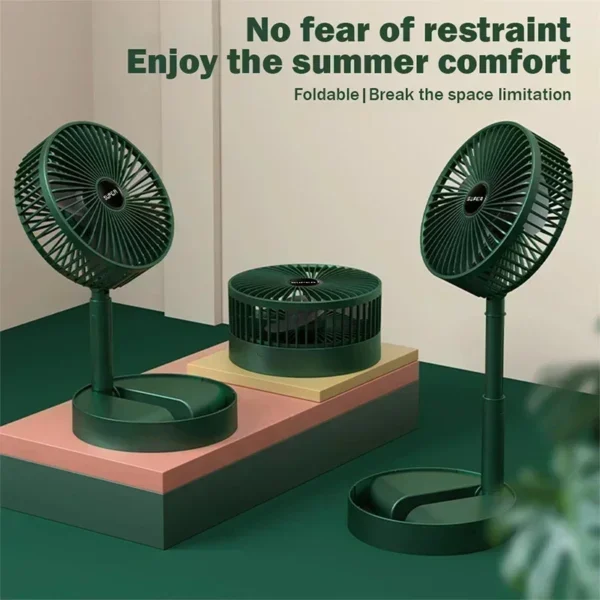 Retractable Mini Electric Fan Foldable Portable USB Charging Small Fan Low Noise High Duration for Home Desktop - Image 4
