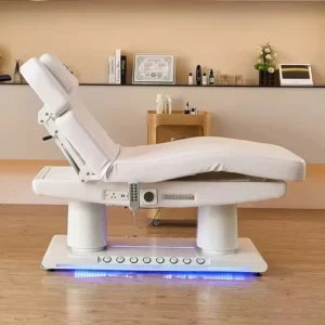 Art Hand Massage Adjustable Recliner Extended Facial Massage Vaccination Eyelash Makeup Salon Chair with Tray Split Footstool 10
