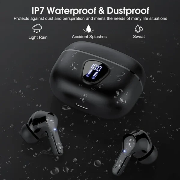 New Wireless Earbuds HiFi Stereo Headphones BT5.3 with ENC Noise Cancelling 48H LED Display Ear Buds IP7 Waterproof Earphones - Image 2