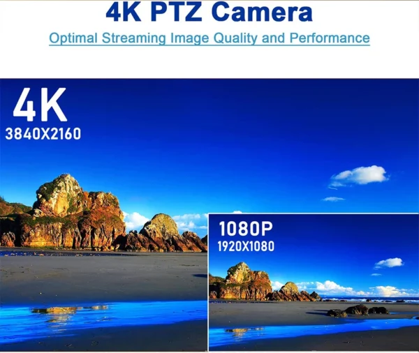 4K/1080P PTZ NDI Camera with AI-Tracking 12x/20x SDI HDMI USB 3.0 IP Video Conference Camera For Church Meet Zoom Youtube Skype - Image 3