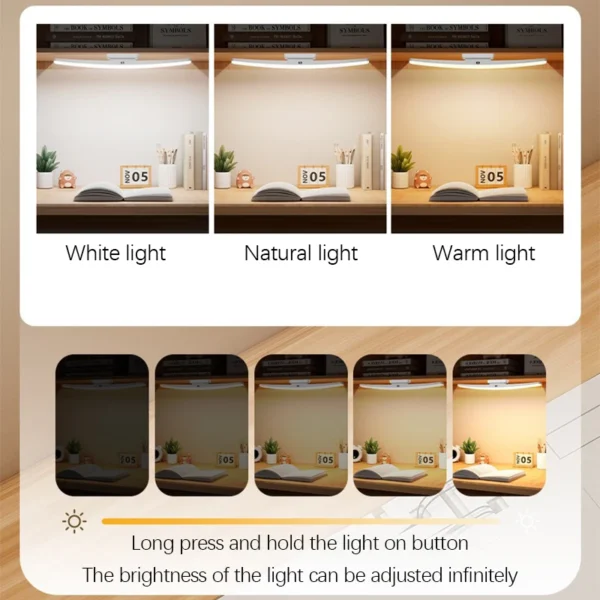 Desk Lamp Hanging Magnetic Table Lamp Led Usb Rechargeable Stepless Dimming Cabinet Closet Wardrobe Night Light - Image 6