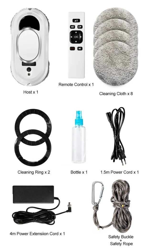 Household Window Cleaner Smart Robot Window Cleaning Machine New Home Robot Vacuum CleanerRemote Control Glass Cleaning Robots - Image 5