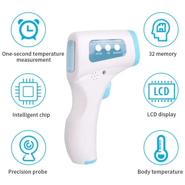 Baby Adult Forehead Temperature Measure Termometre Medical Fever Infrared Thermometer Digital Non-contact Laser Termometro Body - Image 4