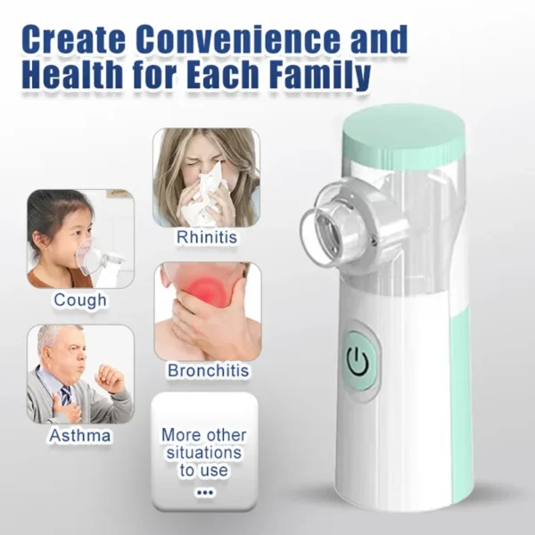 Oximeter Ear Thermometer Health Handheld Inhale Nebulizer Mesh Atomizer Inhaler Nebuliser Inhalator for Adult Kids Nebulizador - Image 2