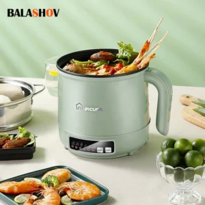 Multifunction Electric Cooking Machine 1.7L Single/Double Layer Hot Pot Mini Intelligent Electric Rice Cooker Non-stick Pan Pots