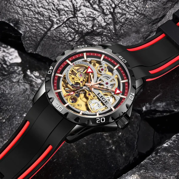 LIGE Mechanical Watches Chronograph Watch for Men Automatic Men's Watches Luxury Original Brand Stainless Steel Tourbillon Clock - Image 6