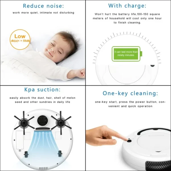 Multifunctional Smart Sweeping Robot Charging Lazy Vacuum Cleaner Small Household Cleaner Sweeping Machine Durable Dropship - Image 5