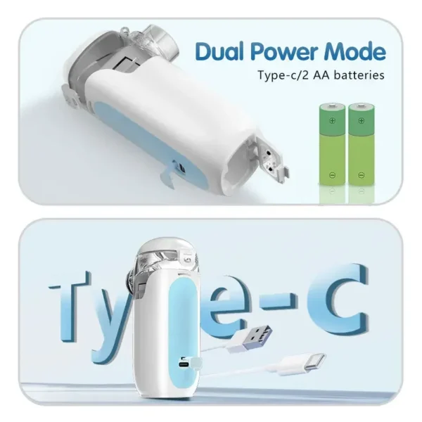Silent Inhaler Nebulizador Inhalator Handheld Inhale Nebulizer Mesh Atomizer Kid Fingertip Pulse Oximeter OLED Pulse Oximeter - Image 4